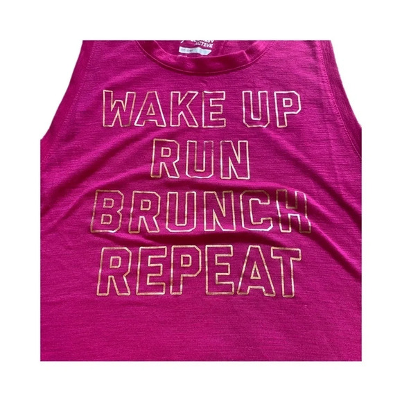 Women's XSmall Pink Workout Tank with GOLD writing​​ - Picture 2 of 5
